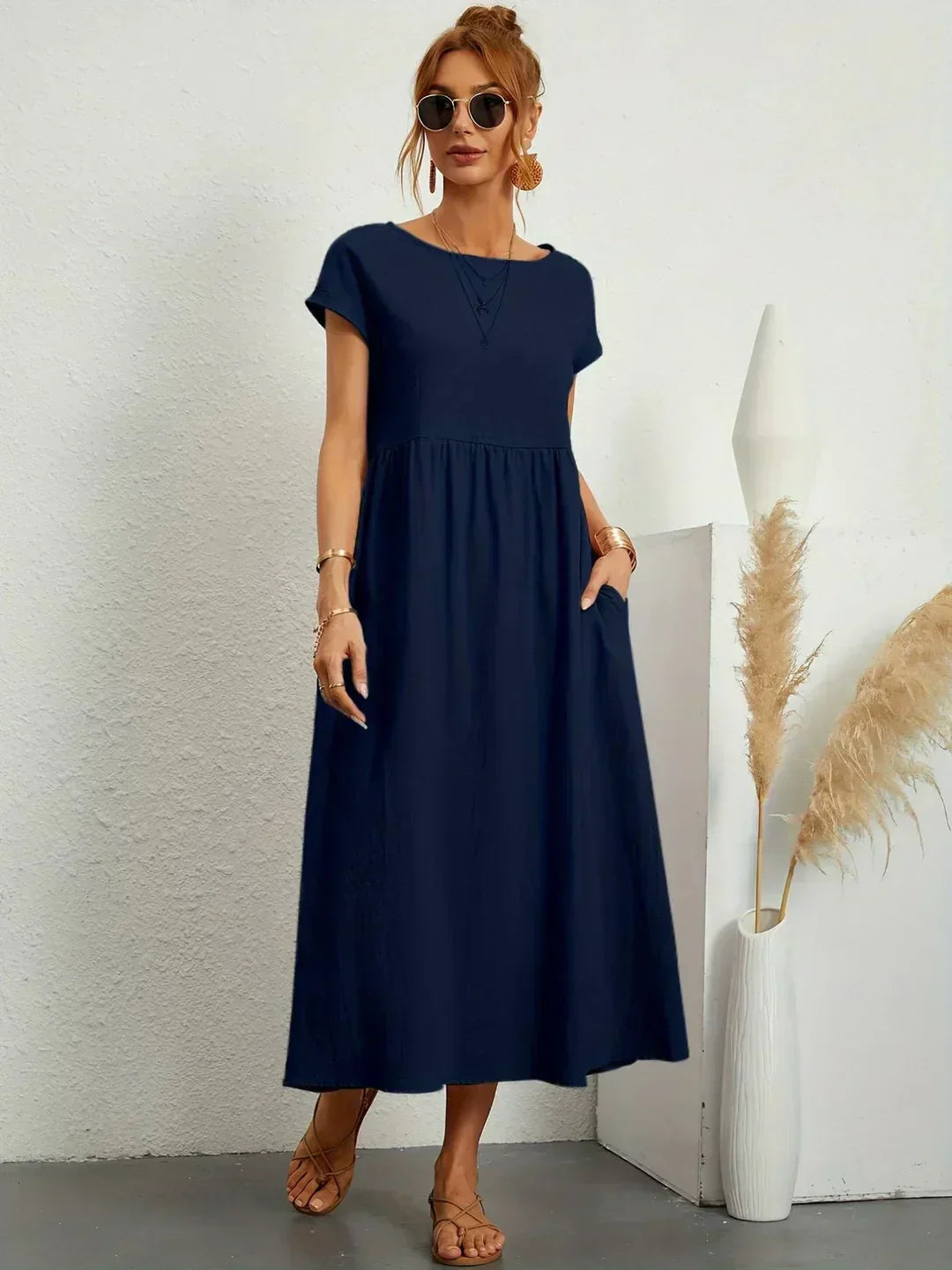 Léa - Luftiges Zeitloses Midi-Kleid