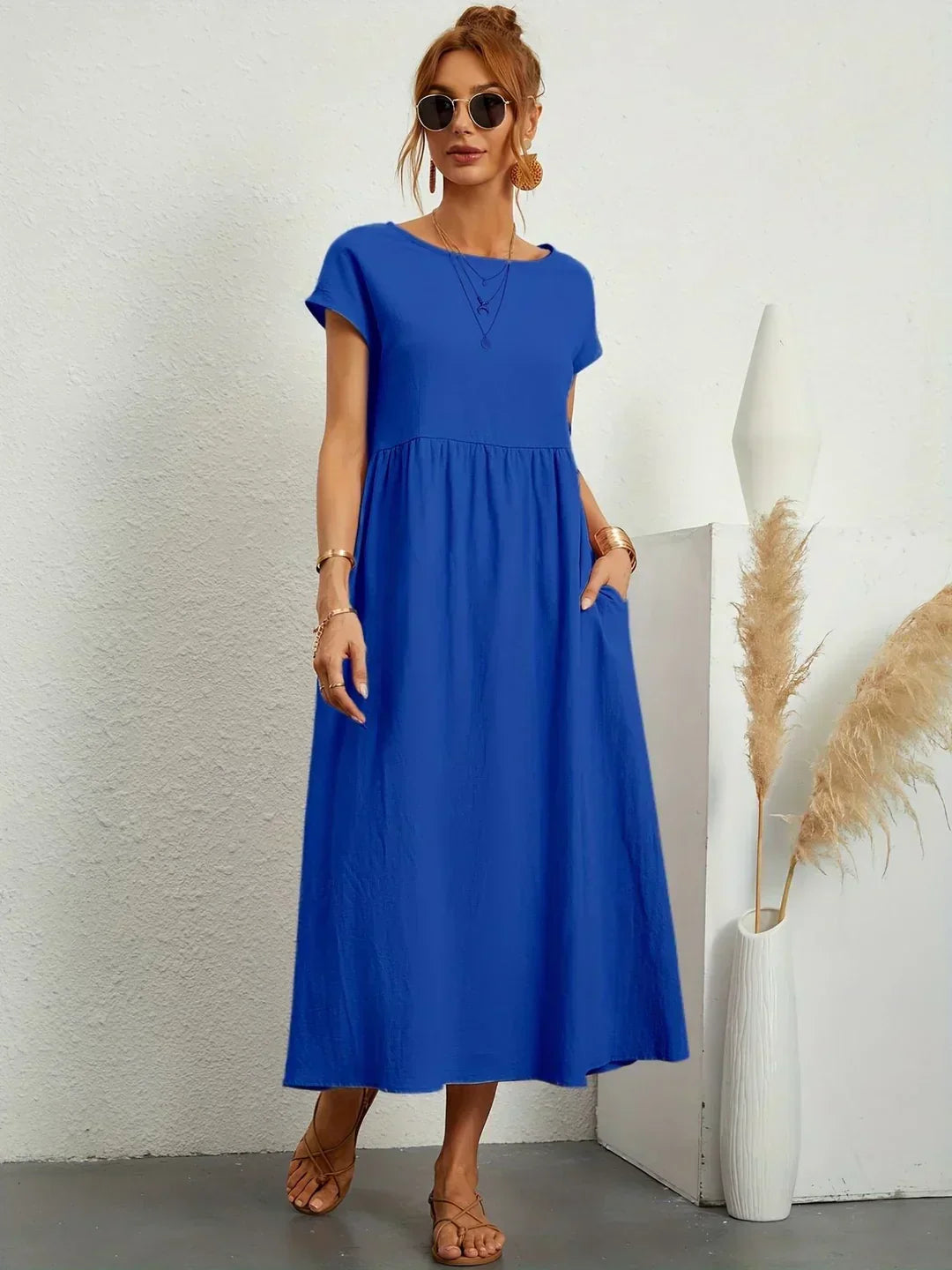 Léa - Luftiges Zeitloses Midi-Kleid