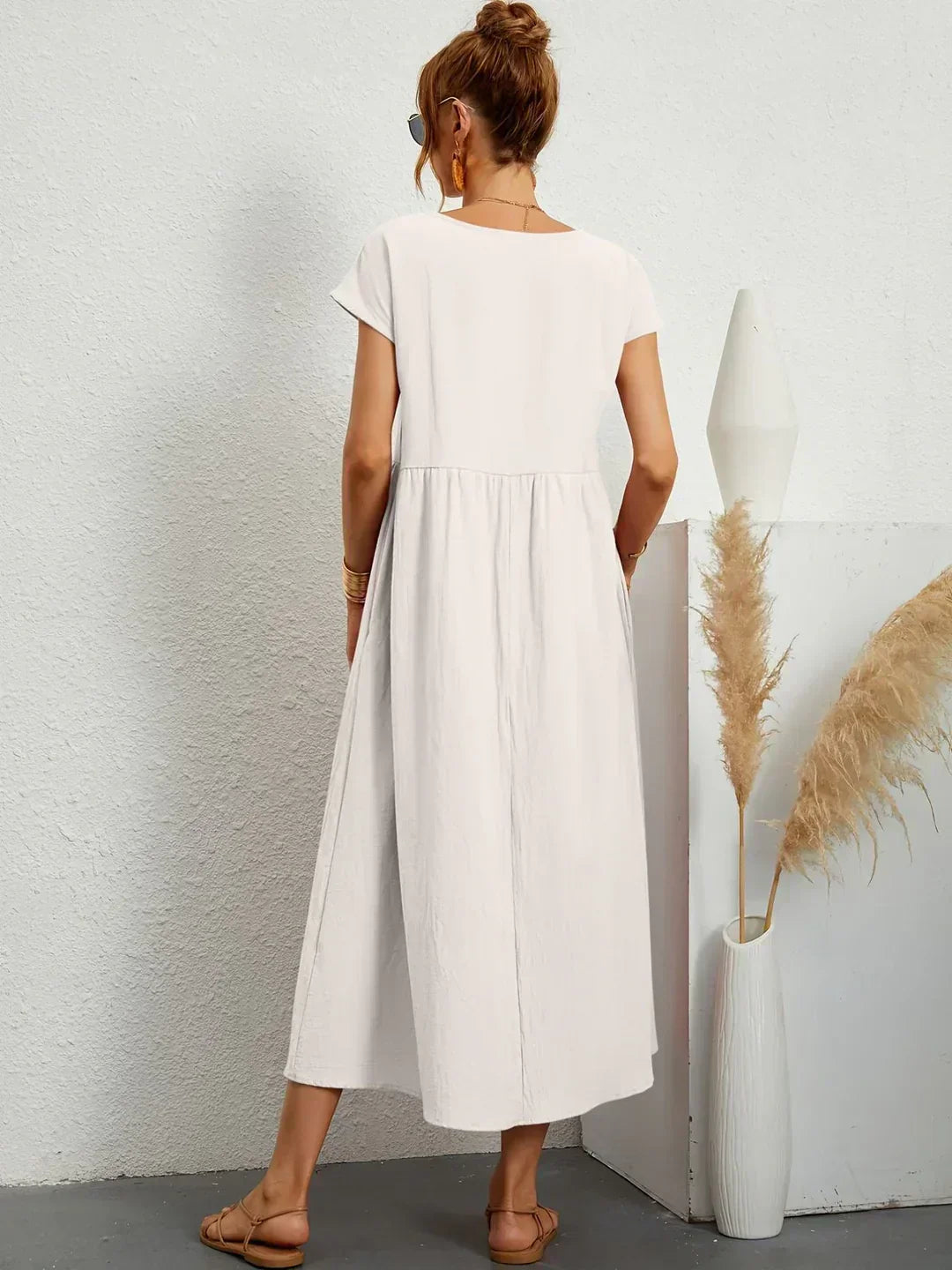 Léa - Luftiges Zeitloses Midi-Kleid
