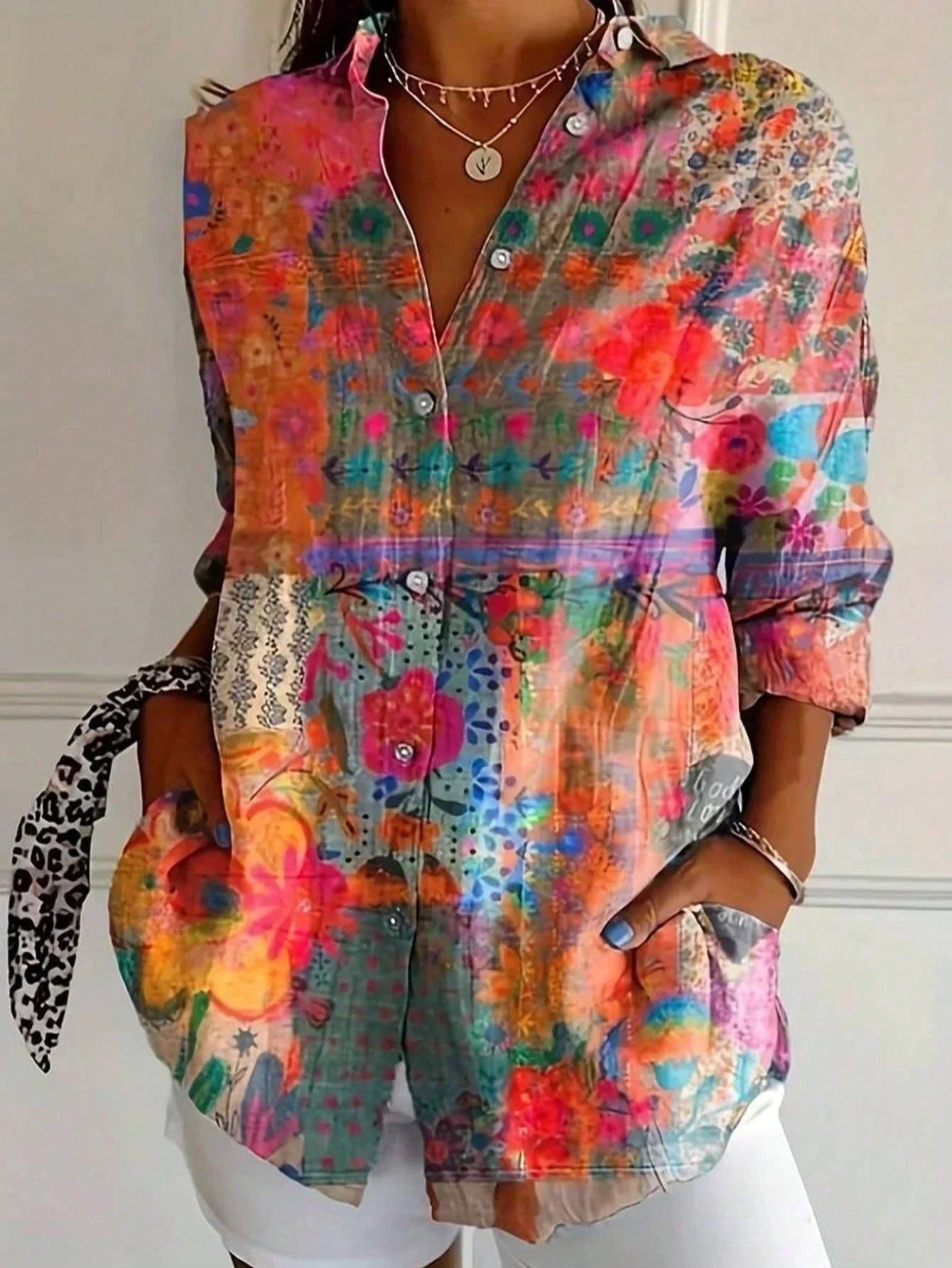 Annika | Bunte Bluse mit verspieltem Druck