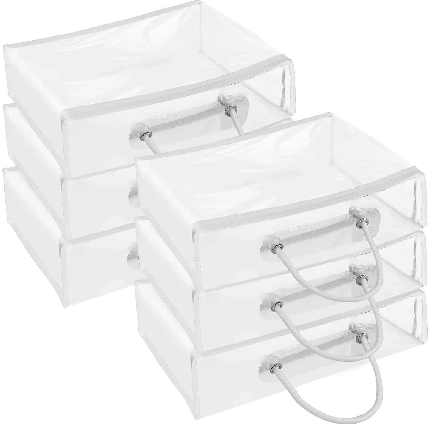 Ordinova 6-teiliges Aufbewahrungsbeutel-Set | Transparent, staubdicht & wasserdicht aus PVC | Organizer mit Reißverschluss | 40 x 30 x 10 cm