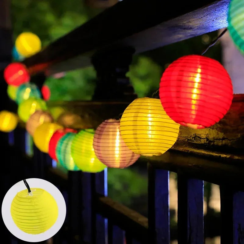 Solar-Laternenlichterkette mit LED – IP65 wasserdicht
