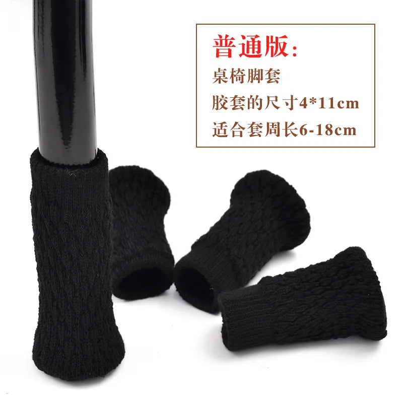 SilenStep Stuhlbeinsocken | Bodenschutz & Lärmminderung | Elastische Passform 6–18 cm | 4er-Pack