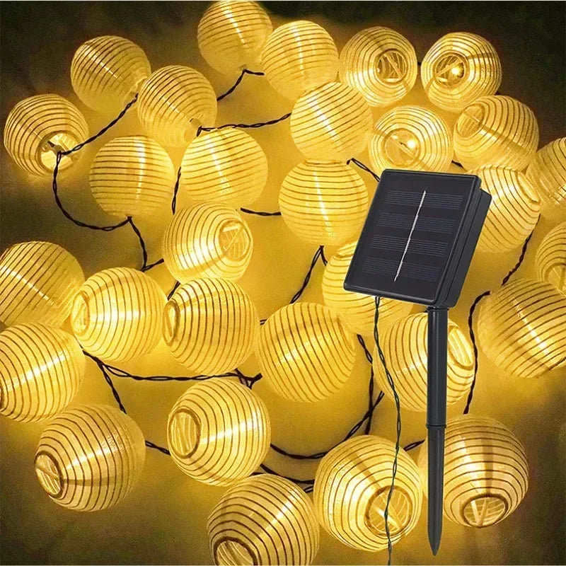 Solar-Laternenlichterkette mit LED – IP65 wasserdicht