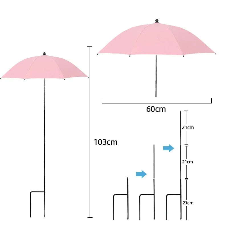 Florashade Pflanzensonnenschutz | Verstellbarer Pflanzenschutz | UV-beständiger Schirm mit Erdspieß | Wetterfest | Ø 60 cm