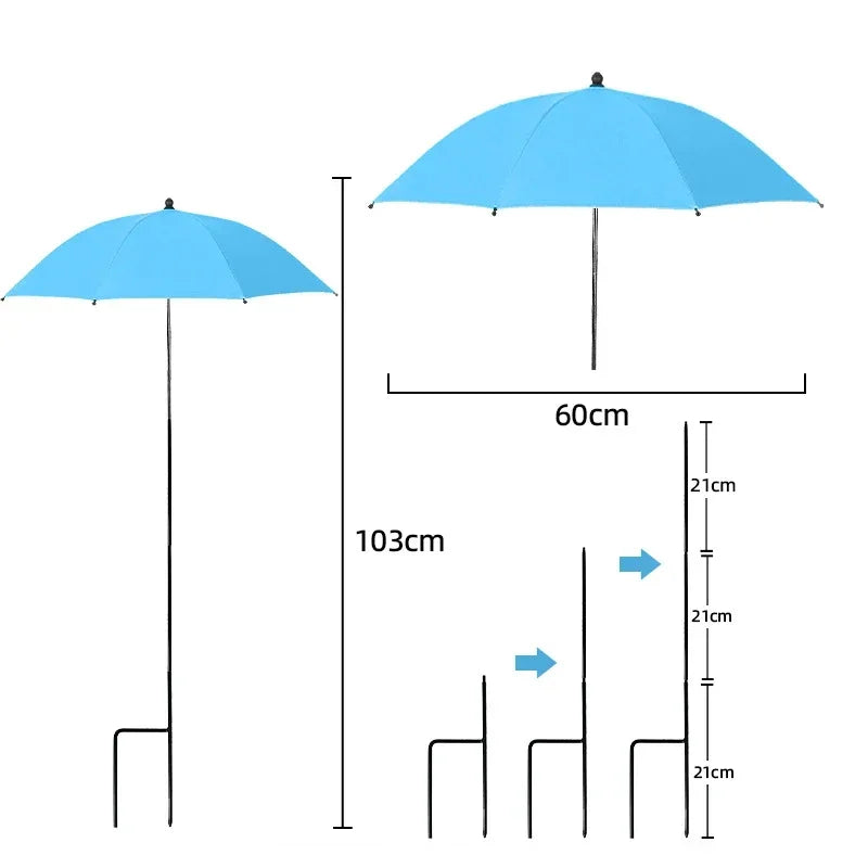 Florashade Pflanzensonnenschutz | Verstellbarer Pflanzenschutz | UV-beständiger Schirm mit Erdspieß | Wetterfest | Ø 60 cm