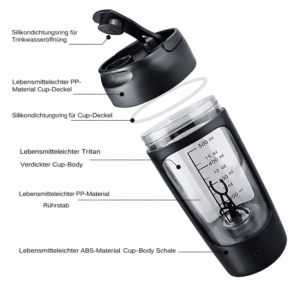 Tragbarer Mixer | Wiederaufladbarer Selbstmisch-Mixer | MixMaster Pro