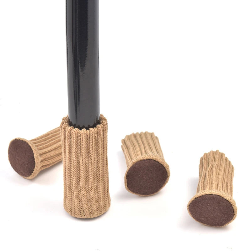 SilenStep Stuhlbeinsocken | Bodenschutz & Lärmminderung | Elastische Passform 6–18 cm | 4er-Pack