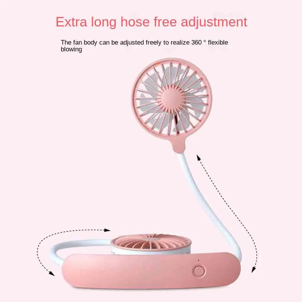 Breezino Mini Halsventilator | USB Wiederaufladbarer Nackenventilator | 30 cm Tragbarer Ventilator für Sport, Büro & im Freien