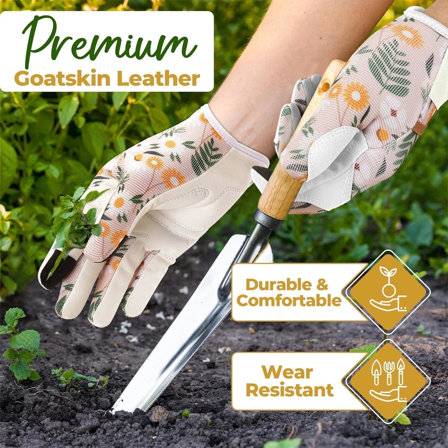 Gardessa Lange Gartenhandschuhe | Schnittfest | Atmungsaktiv | Ellenbogenlang | Ideal zum Jäten, Pflanzen & Schneiden