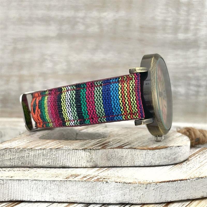 Armbanduhr | Vintage | Geflochtenes Stoffarmband | TimeWeave