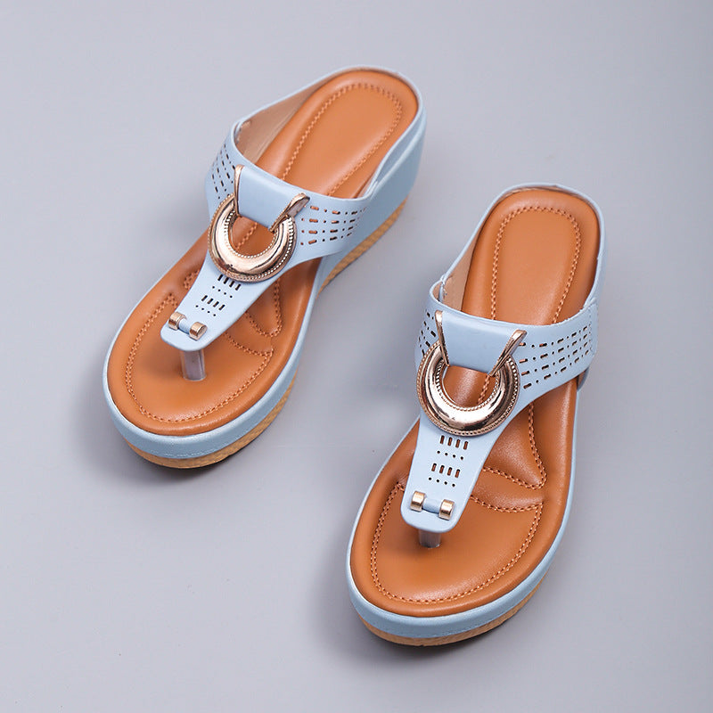 Damen Trendige Modische Plattform Wedge Casual Sandalen