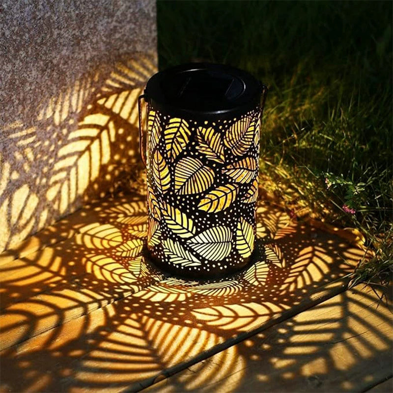 Solar Gartenlaterne mit Sonnenblumen-Muster