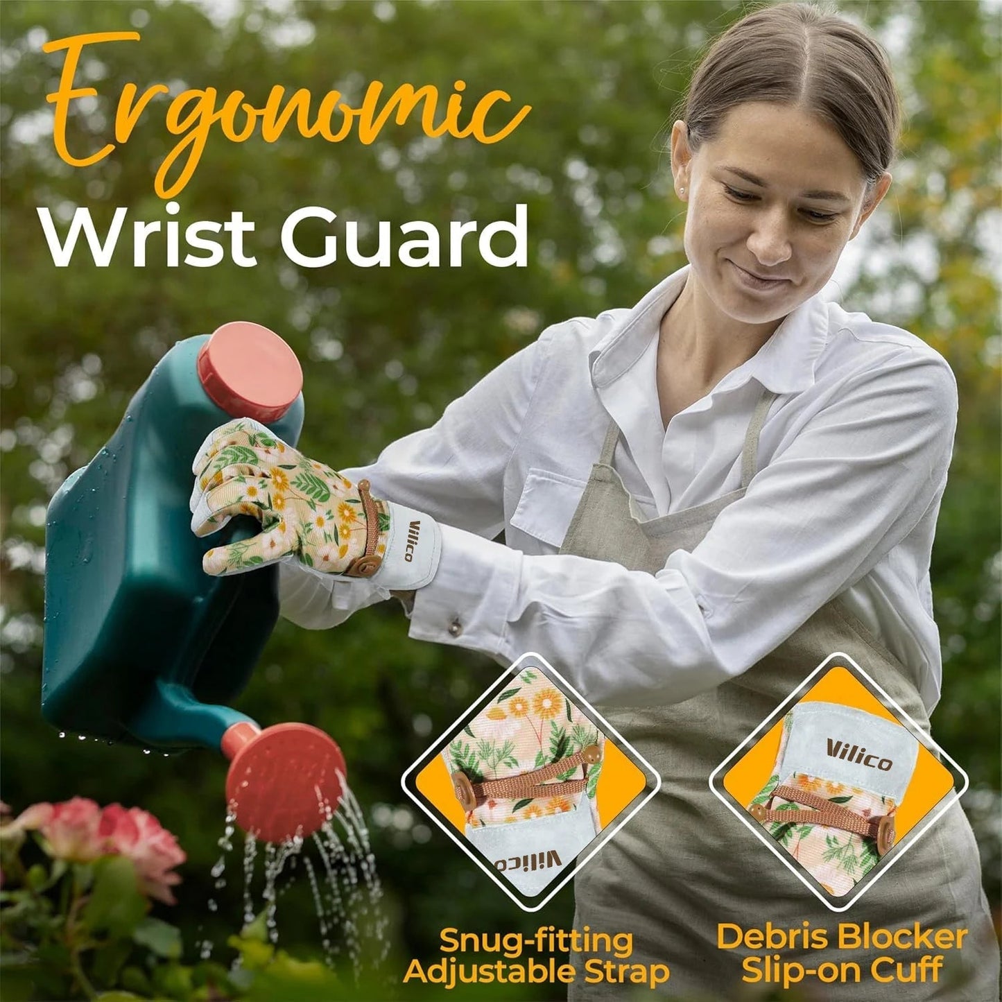 Gardessa Lange Gartenhandschuhe | Schnittfest | Atmungsaktiv | Ellenbogenlang | Ideal zum Jäten, Pflanzen & Schneiden