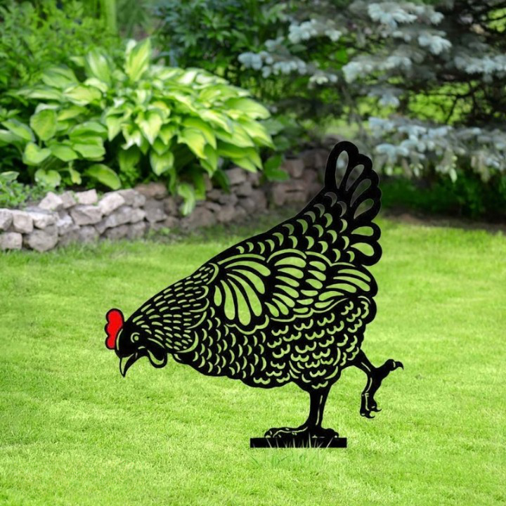 Hühner-Gartendekoration - Satz von 5