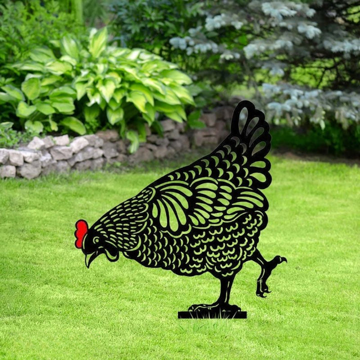 Hühner-Gartendekoration - Satz von 5