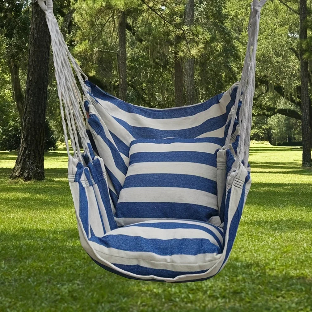 RelaxSwing Pro Klappbare Hängematte | Kipp-sicher & Rutschfest | Canvas Outdoor Schaukelstuhl | Freizeit-Sitzgelegenheit