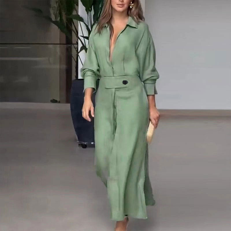 Binalee - Midi Kleid Mit Langen Ärmeln
