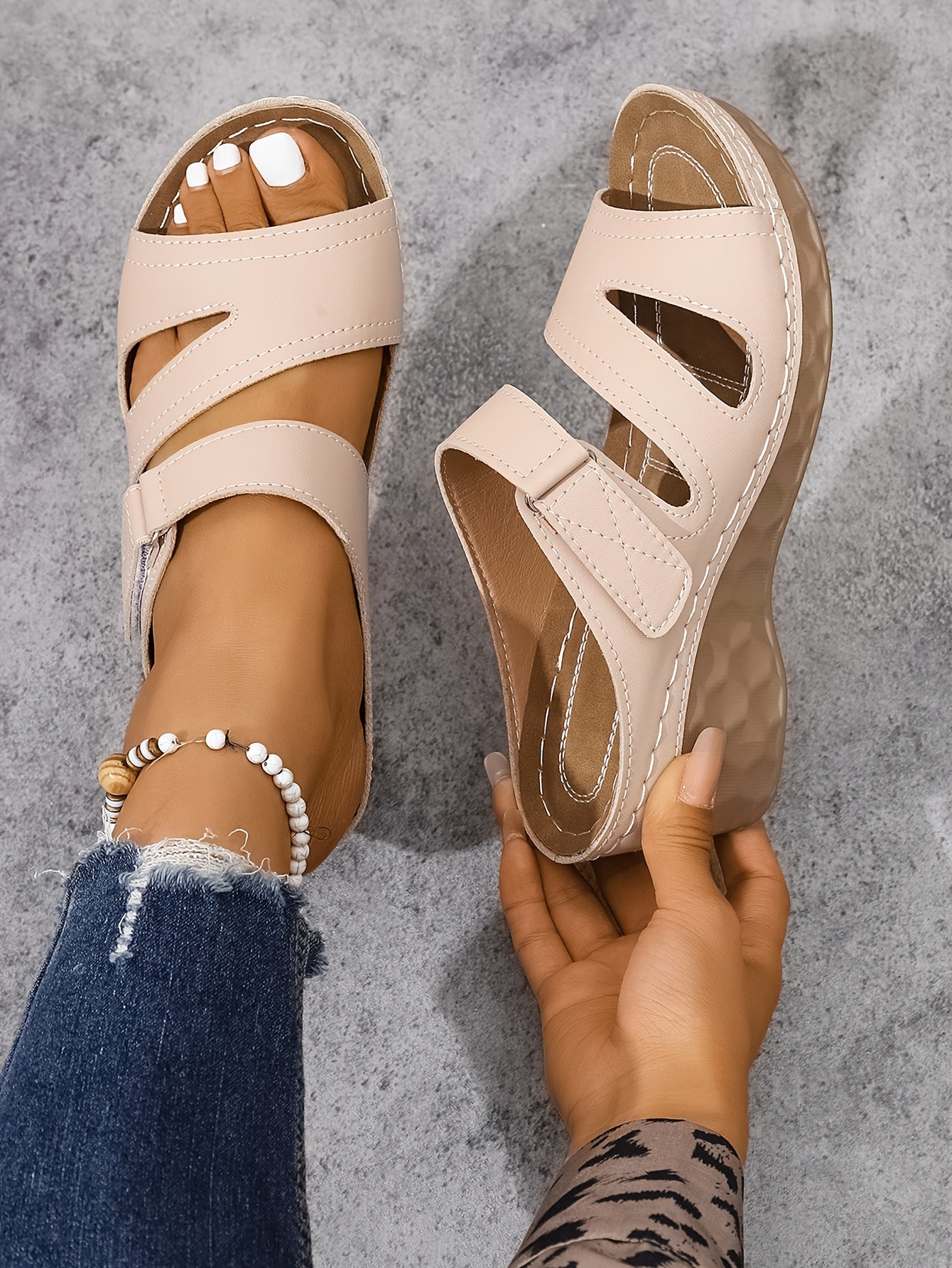 Rowella - Stilvolle Keilsandalette Mit Riemchen
