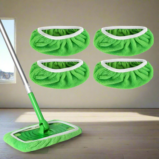 2+2 Gratis | Wiederverwendbare Mikrofaser -Mop -Pads | Stark auf Schmutz, Sanft auf Böden