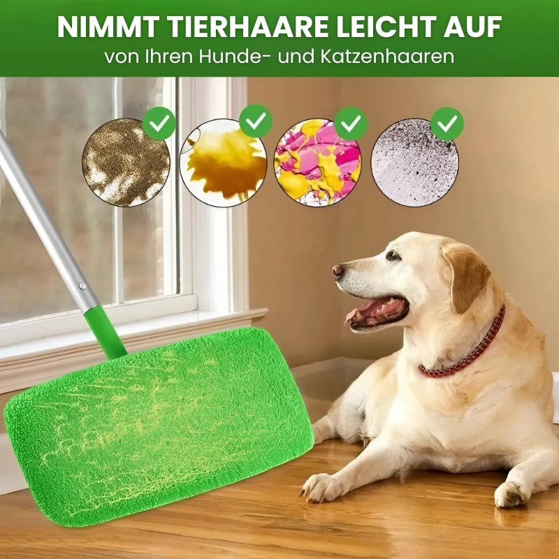 2+2 Gratis | Wiederverwendbare Mikrofaser -Mop -Pads | Stark auf Schmutz, Sanft auf Böden