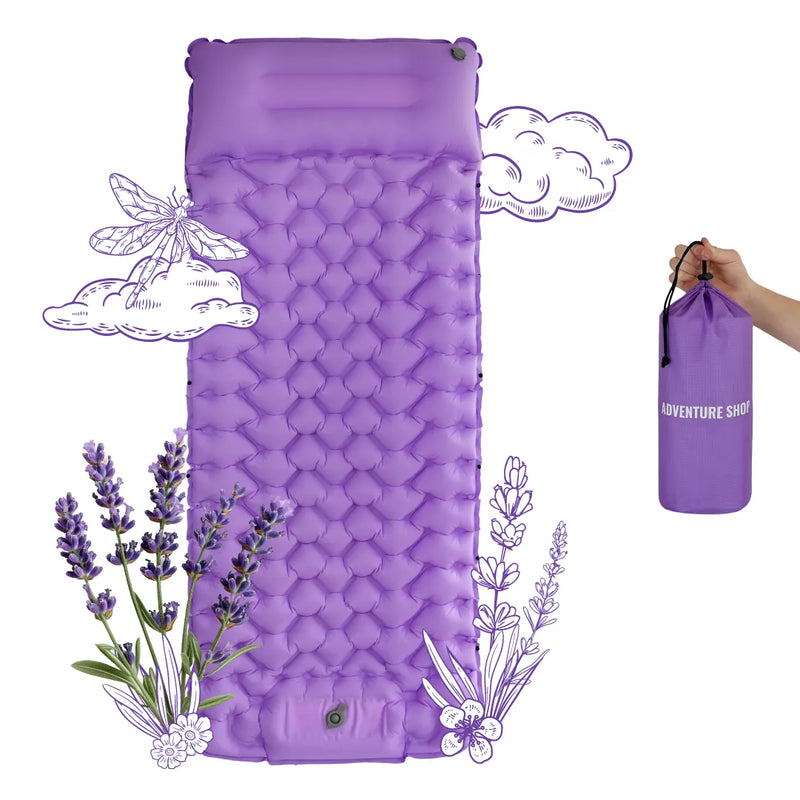 Ultraleichte Schlafmatte mit integrierter Pumpe – 8 cm dick