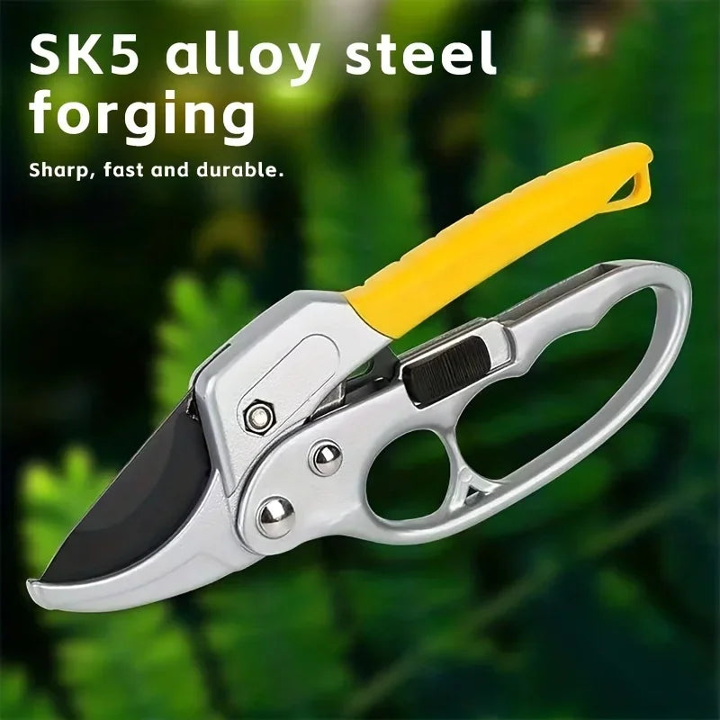 Forcetra Seilzug-Gartenschere mit Umlenkrolle | SK5 Stahl | Energieeffizient bis 18 mm | Professionelle Baumschere
