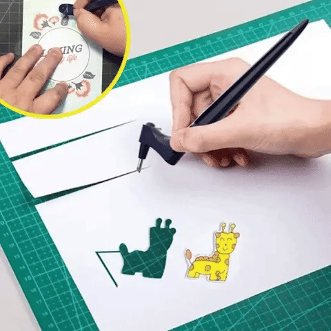 360-Grad Papierschneider Stift | Rostfreier Stahl | Papier Scrapbooking Decoupage | SpinBlade