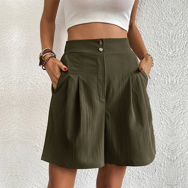 Chelsie - Hohe Taille Bequeme Shorts
