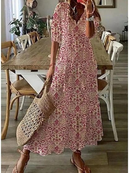 Lamia – Stilvolles Boho Bauchbedeckendes Maxikleid