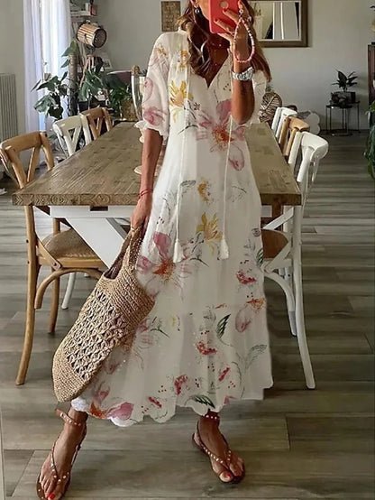 Lamia – Stilvolles Boho Bauchbedeckendes Maxikleid