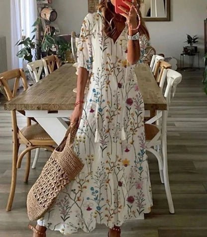 Lamia – Stilvolles Boho Bauchbedeckendes Maxikleid