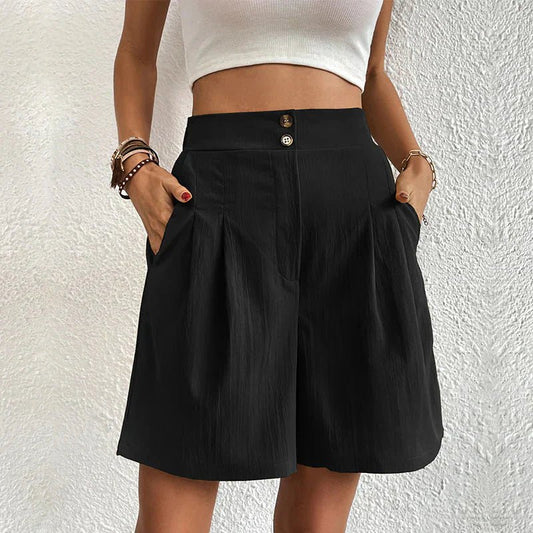 Chelsie - Hohe Taille Bequeme Shorts