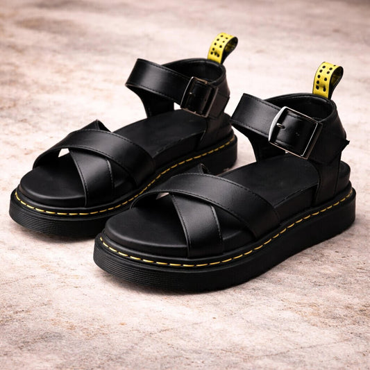 Orthopädische Sandalen mit Plateau | Plateau Sohle | Verstellbare Riemen | Solvanta