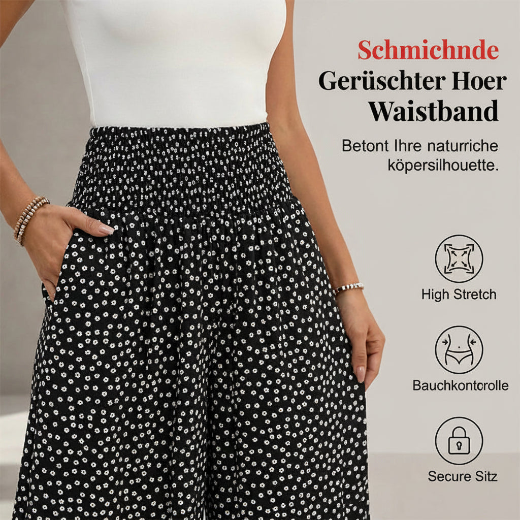 Brezy – Damenhose mit Hoher Taille und Weitem Bein