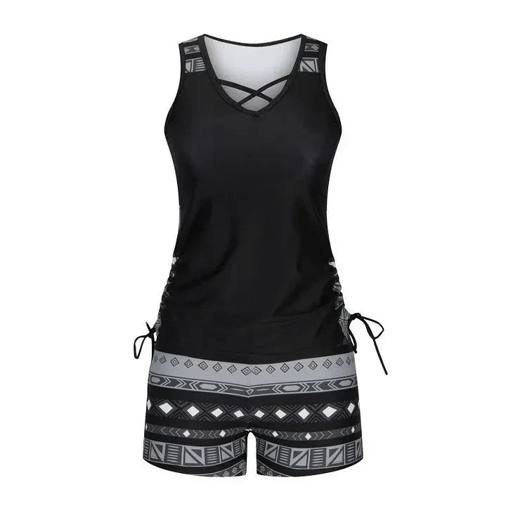 Marevia - Tankini-Badeanzug-Set mit verstellbaren Seiten