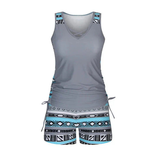 Marevia - Tankini-Badeanzug-Set mit verstellbaren Seiten