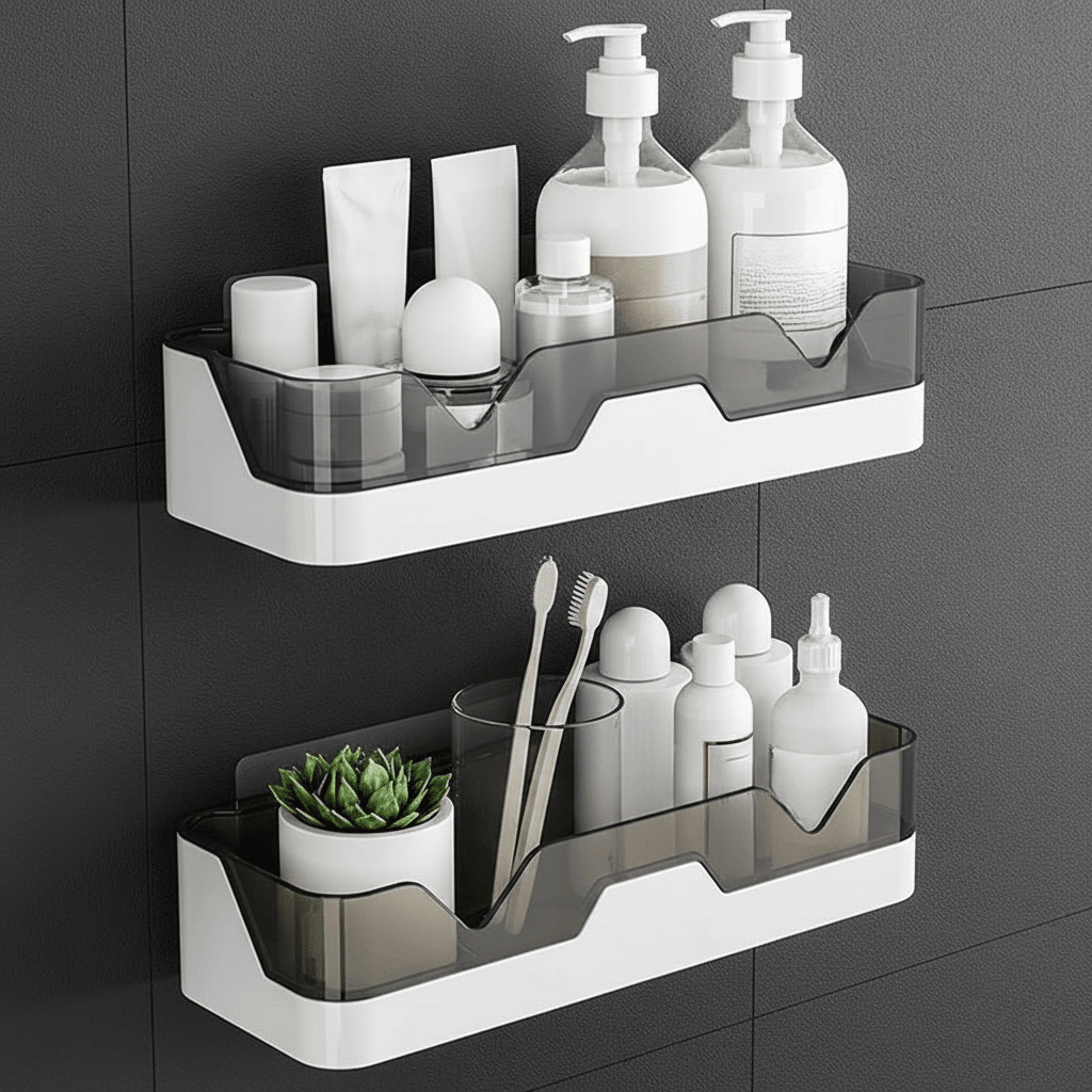 Badezimmer-Wandregal ohne Bohren – Elegante Aufbewahrung